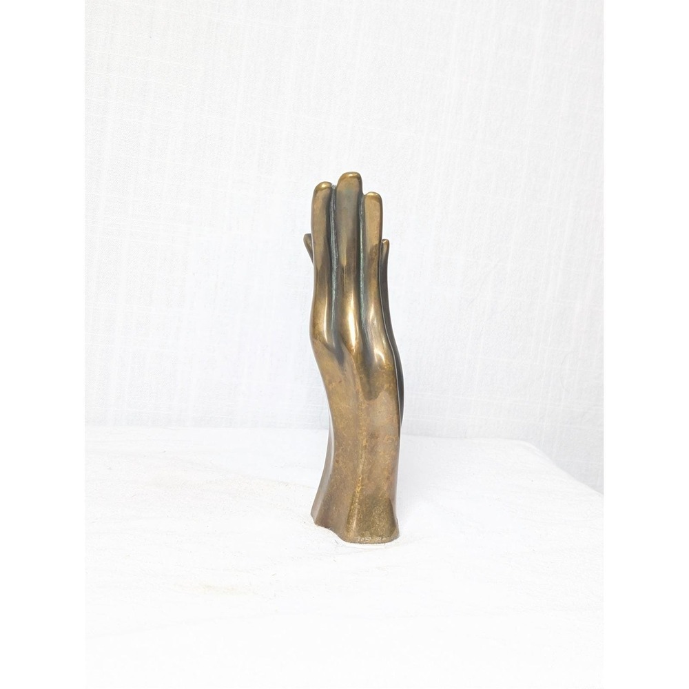 Vintage 1979 Bob Bennett Signed Bronze Hand Sculpture Bud Vase Modernist Art - Picture 11 of 14